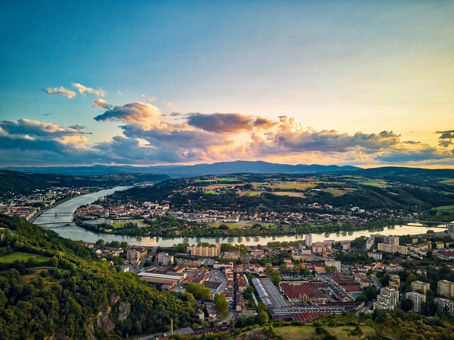 Photographie aérienne de Vienne