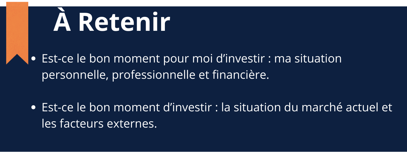 Bloc "à retenir" article "Quand acheter dans l'immobilier ?"