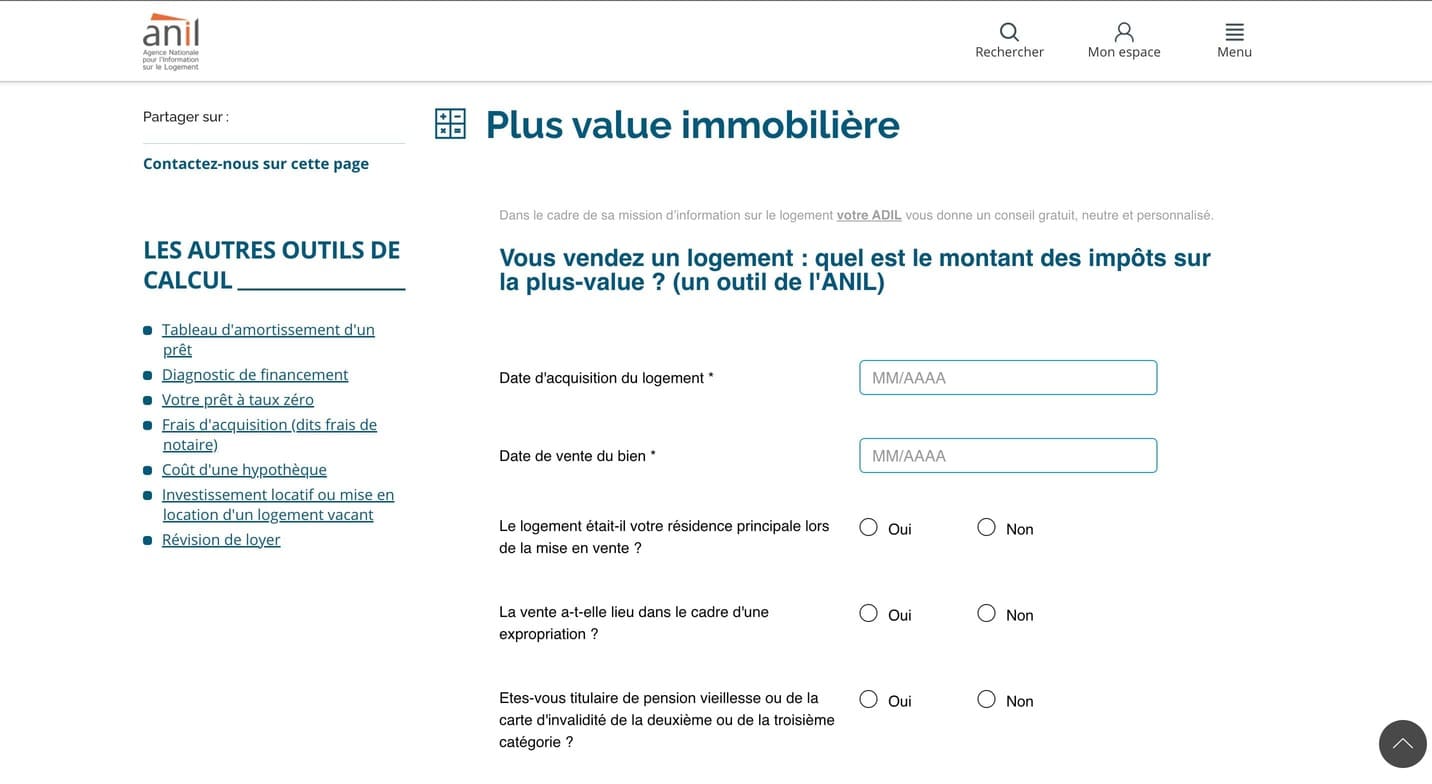 fiscalité sur la plus-value immobilière