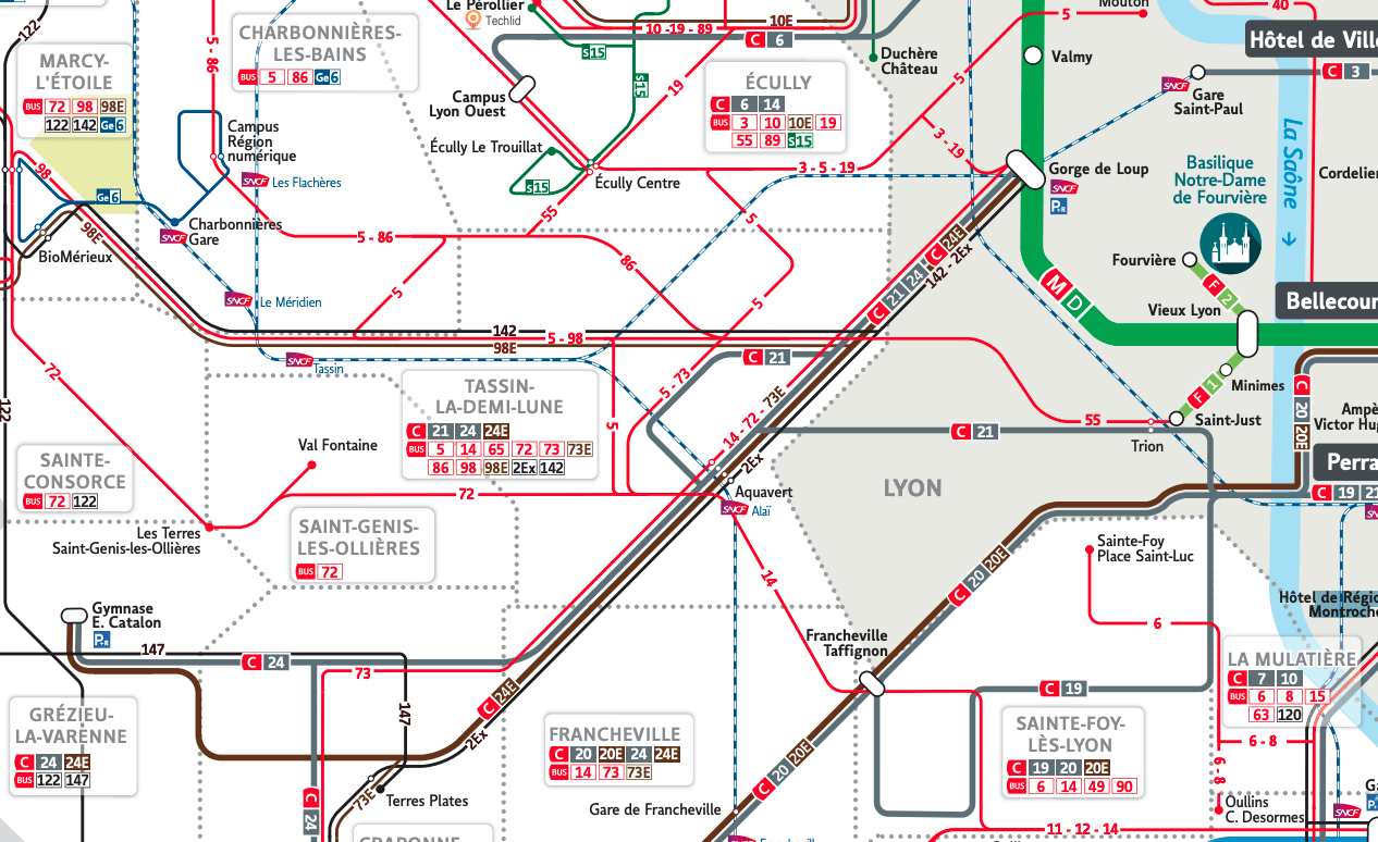 zoom sur les transports en commun disponibles sur le site de IVC